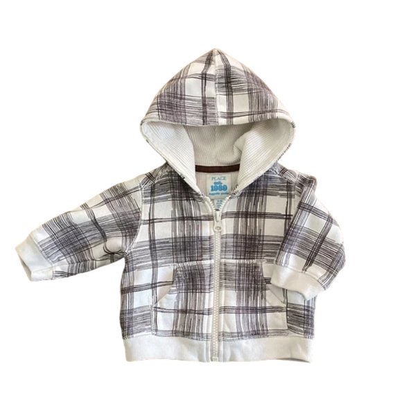 1989 Place Plaid Zip-Up Hoodie size 3-6 Months - Picture 7 of 11